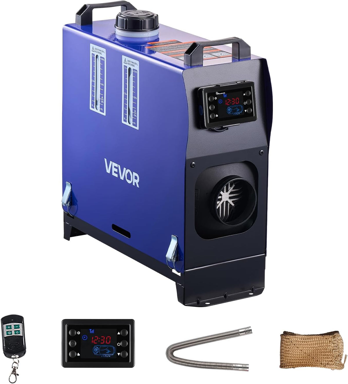 Elektrische kachel Vevor 8 kW dieselkachel, 5 l, met afstandsbediening en LCD-scherm, alles-in-één, draagbaar, snelle verwarming en laag geluidsniveau