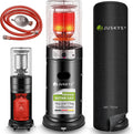 Juskys Terrasverwarmer Cuna Outdoor warmtestraler, met 11 kW gasbrander, voor gasflessen van 5 en 11 kg, paddenstoel, terrasverwarming, met gas