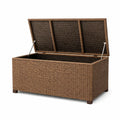 Garten-Aufbewahrungsbox Polyethylen-Rattan Braun 120 cm