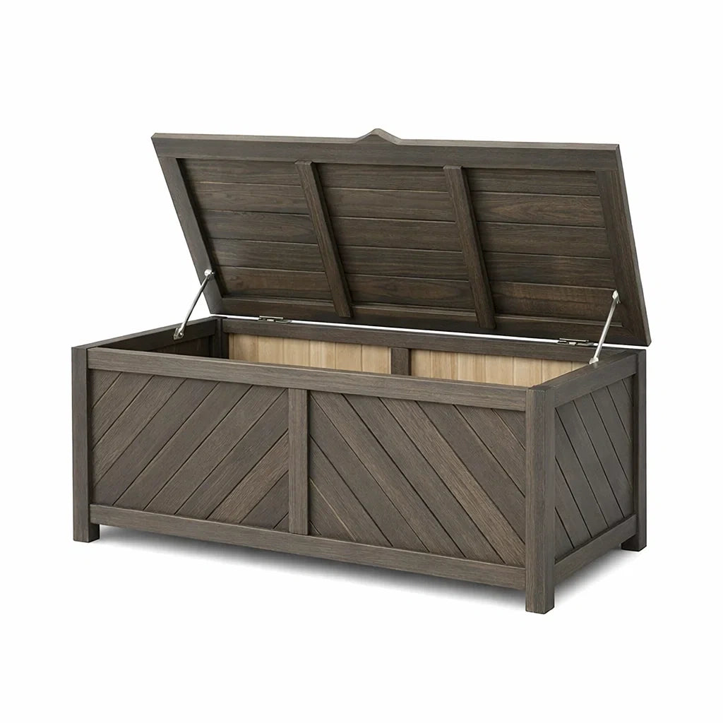 Aufbewahrungsbox Holz Braun 120cm