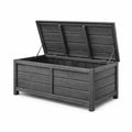 Garten Aufbewahrungsbox aus Holz-Kunststoff-Komposit 120x45x60 cm Grau