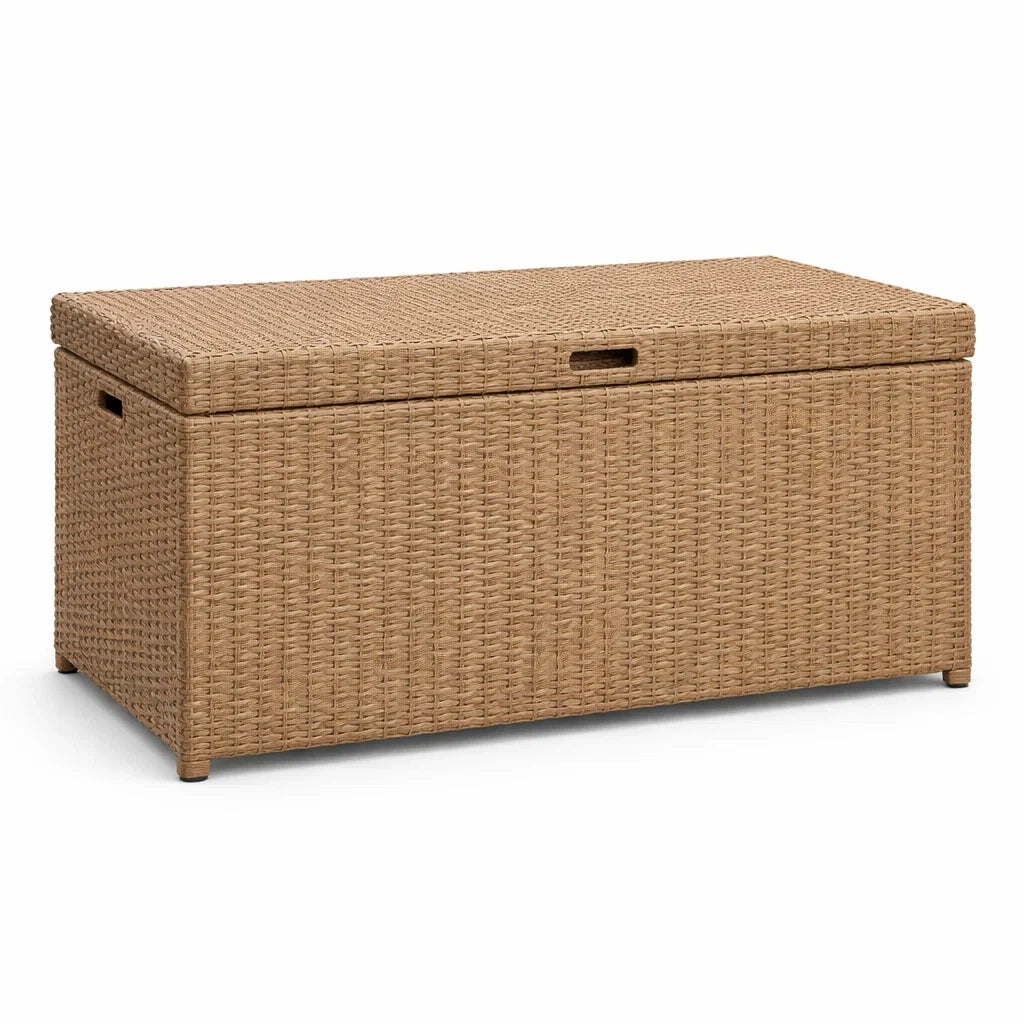 Aufbewahrungstruhe Polyrattan Braun 120 x 50 x 60 cm