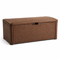 Aufbewahrungsbox Rattanoptik Kunststoff Braun 120x50x60 cm