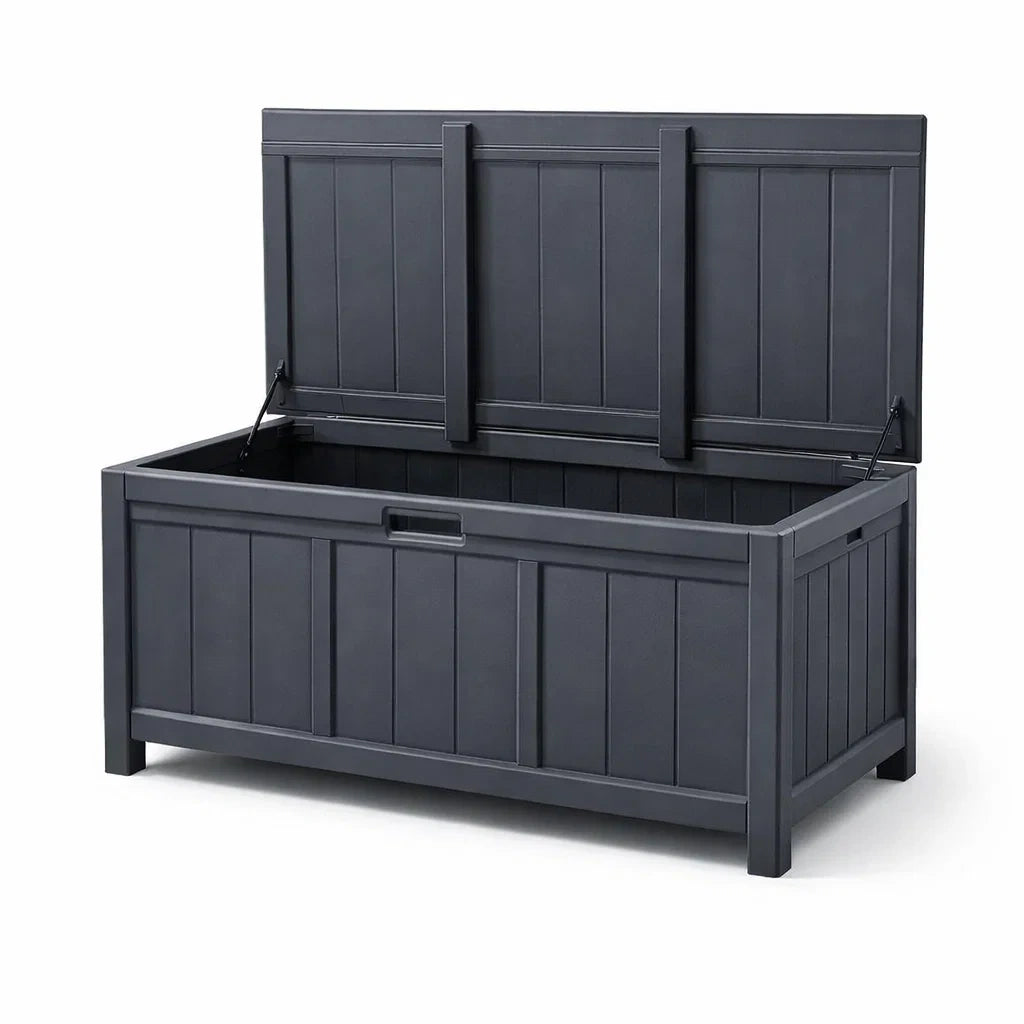 Kunststoff Aufbewahrungsbox Anthrazit 117x45x57 cm