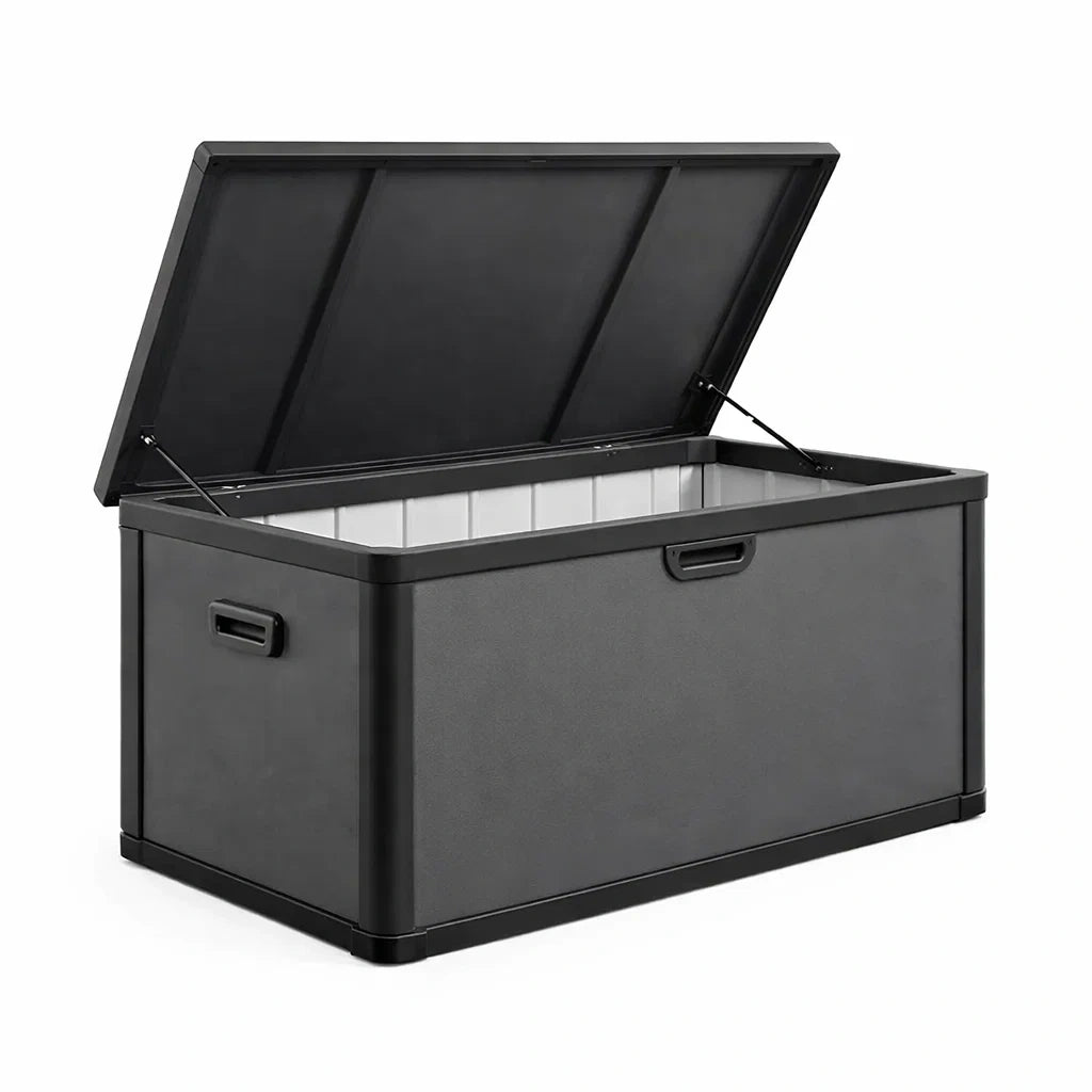 Garten-Aufbewahrungsbox Kunststoff Schwarz 120x60x55 cm