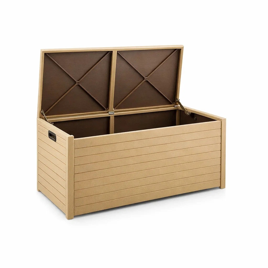 Kunststoff Aufbewahrungsbox Beige 120 cm x 50 cm x 60 cm