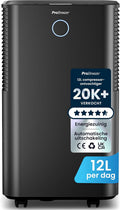 Pro Breeze Luchtontvochtiger 12 L/Dag – 24, Wasdroogstand – 2L Watertank en Doorlopende Afvoer, Uurs Timer, Zwart