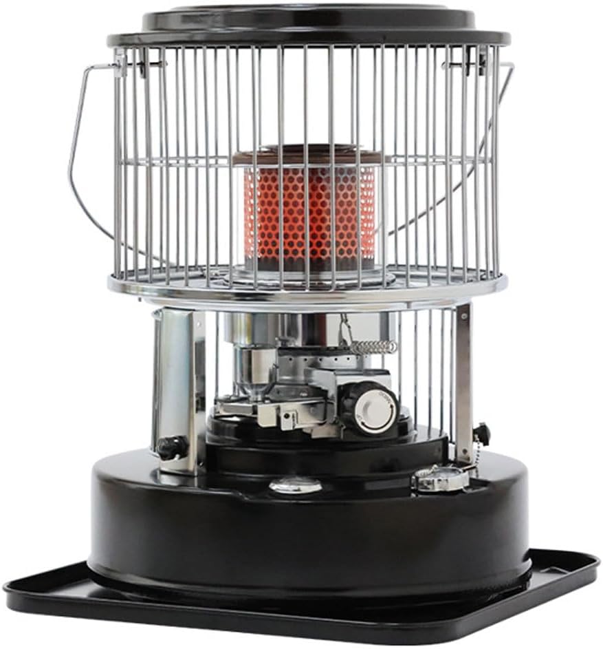 Elektrische kachel Kerosinekachel, draagbare 5,3 l, 2600 W, terras en thuis - 8900 BTU/h, 360 ° campingolieverwarming, voor buiten, voor terras