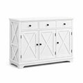 Weißes MDF-Sideboard mit 3 Schubladen und 3 Türen