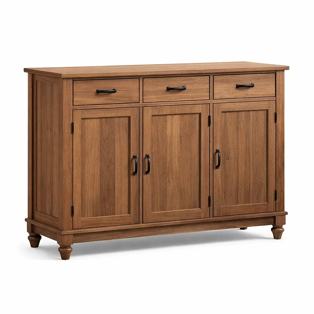 Sideboard Eiche Holz mit 3 Türen und 3 Schubladen