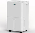 Uhome Luchtontvochtiger, 12 l in 24 uur, voor 54 m3/18 m2, afvoerslang (12 l, elektrisch, met automatische uitschakeling, vochtsensor, wasmodus