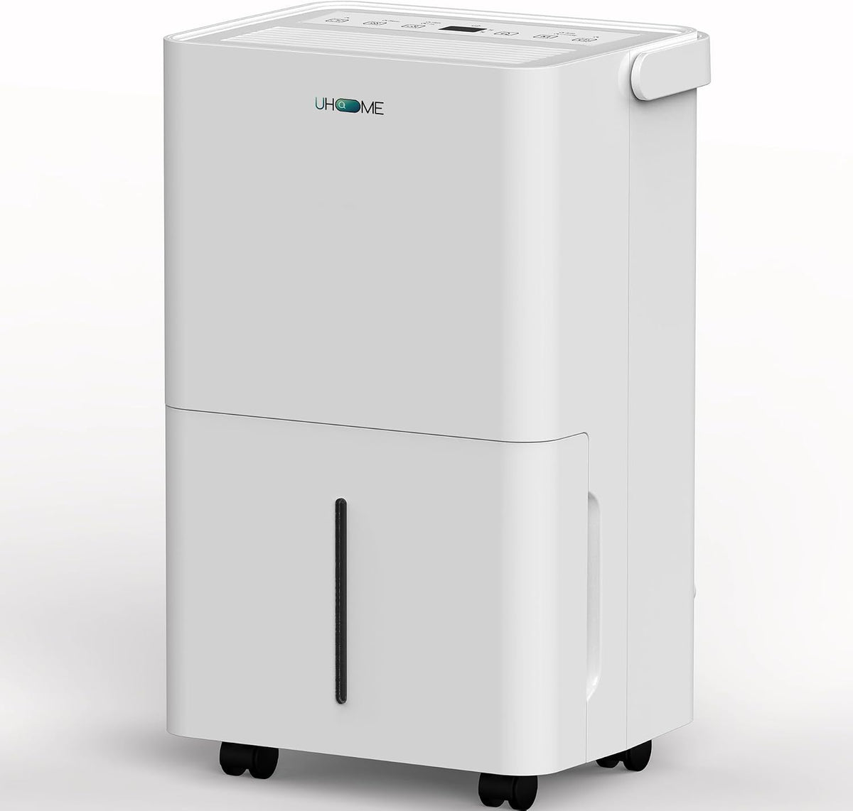 Uhome Luchtontvochtiger, 12 l in 24 uur, voor 54 m3/18 m2, afvoerslang (12 l, elektrisch, met automatische uitschakeling, vochtsensor, wasmodus
