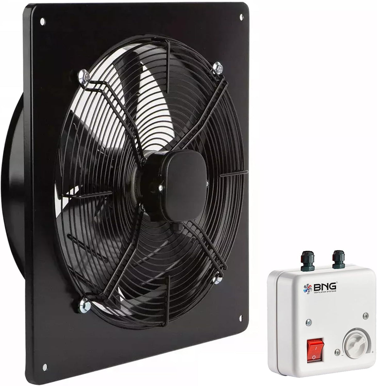 BVN Ventilation Systems & Electrical Motors Ventilator Industriële, 230V, 200mm, axiaal, voor toevoer- en afvoerlucht, wandregelaar, gebläse, Bdrax
