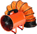 Vevor Ventilator Bouwventilator, 365 W AC-motor, 2810 rpm, 1214 l/s (2574 CFM), 79 dB, 10 m slang, axiale ventilator, geluidsniveau