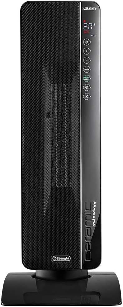 De'Longhi Elektrische kachel TCH8993ER.BC Keramische, met 3 Verwarmingsstanden, 24u, Timer, Zwart, Silent Technology, Draaibare Basis