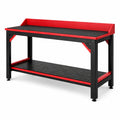 Metall Werkzeugbank mit schwarzer/roter Oberfläche aus Stahl 120x60x90 cm