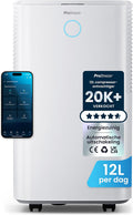 Pro Breeze Luchtontvochtiger 12 L/Dag WiFi, Automatische Vochtigheidssensor – 24, Was droogstanden – 2L Watertank, met Smart App, Uurs Timer