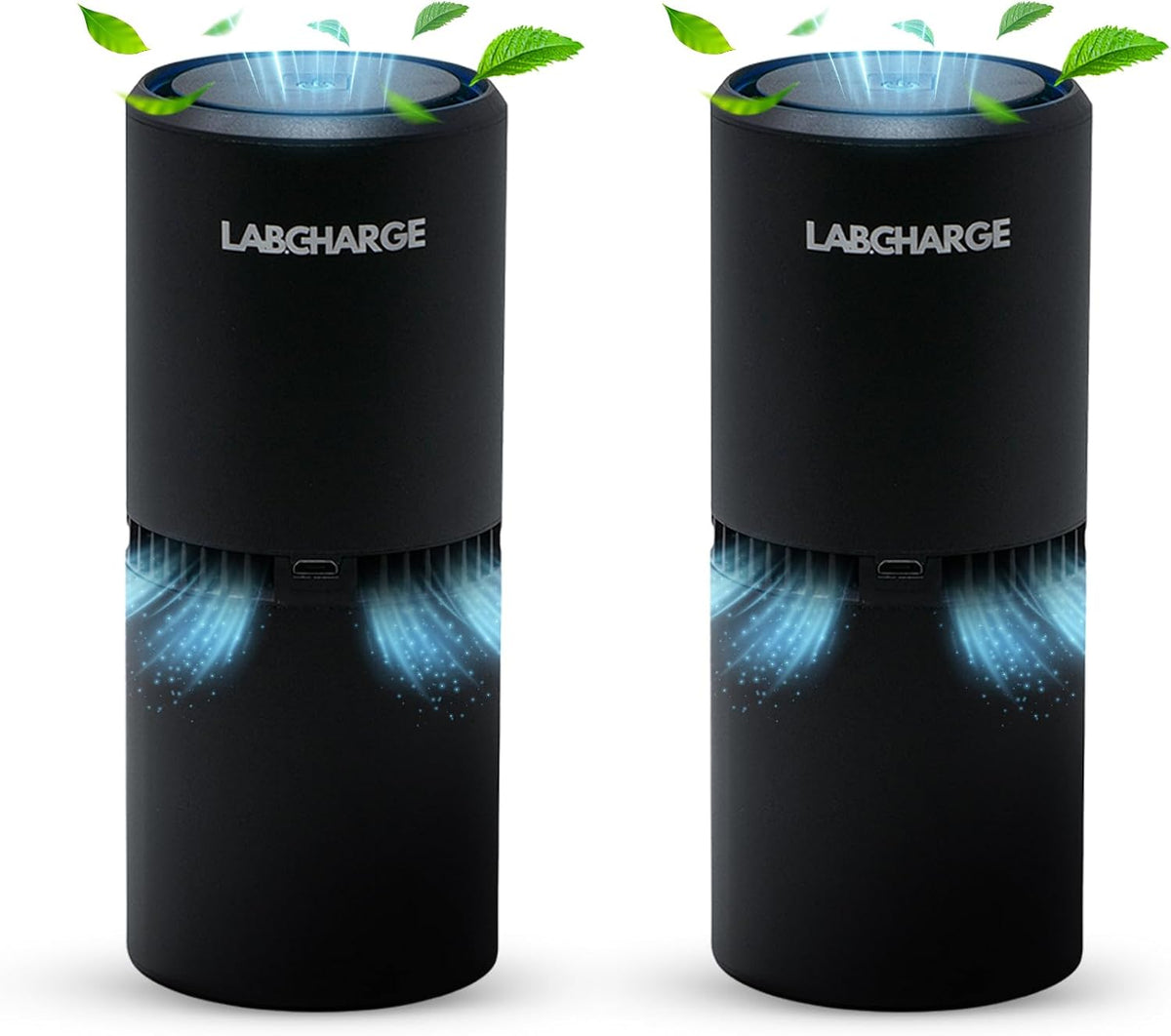 Lab Charge Luchtreiniger LabCharge Ionische, Dekt 22,8 m2, Stille HEPA-filter-vrije Reiniger, Compact & Zwart Ontwerp, voor Thuis & Slaapkamer, Haar