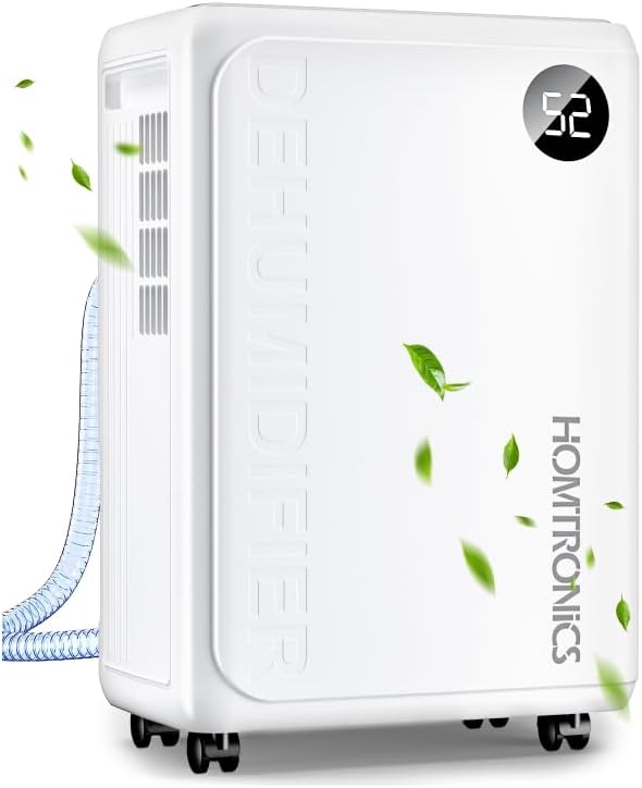 Homtronics Luchtontvochtiger, 1-24 Uur Timer, 12 l/d, 2L Watertank