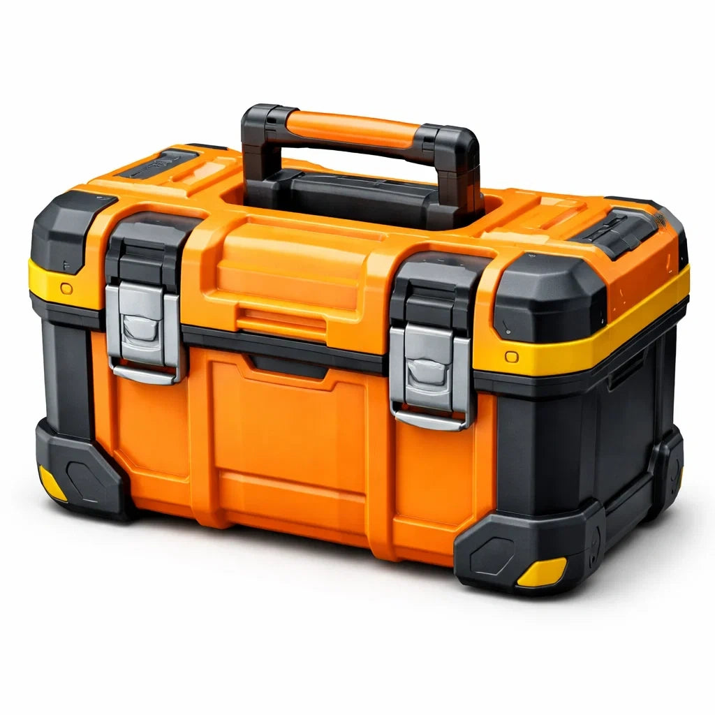 Werkzeugkoffer Polypropylen Orange/Schwarz 52x30x28 cm