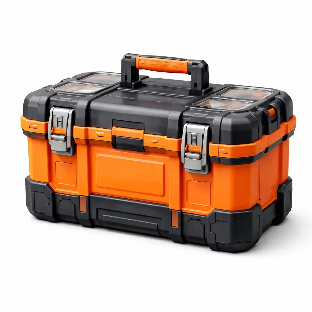 Werkzeugkoffer Kunststoff Orange/Schwarz 52x31x25 cm