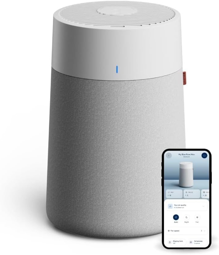 Luchtreiniger Blueair, reinigt 86 m2 in één uur, Blue Pure 511i Max, Luchtreinigers, voor kleine kamers, slaapkamer, huis, HEPASilent-luchtverfrisser