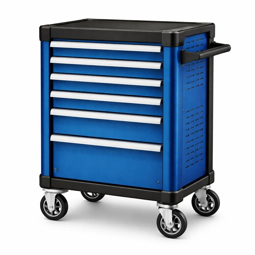 Stahl Werkzeugwagen mit 7 Schubladen Blau