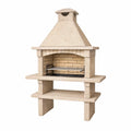 Stein-Kamin-Grill aus Sandstein 150x70x210 cm