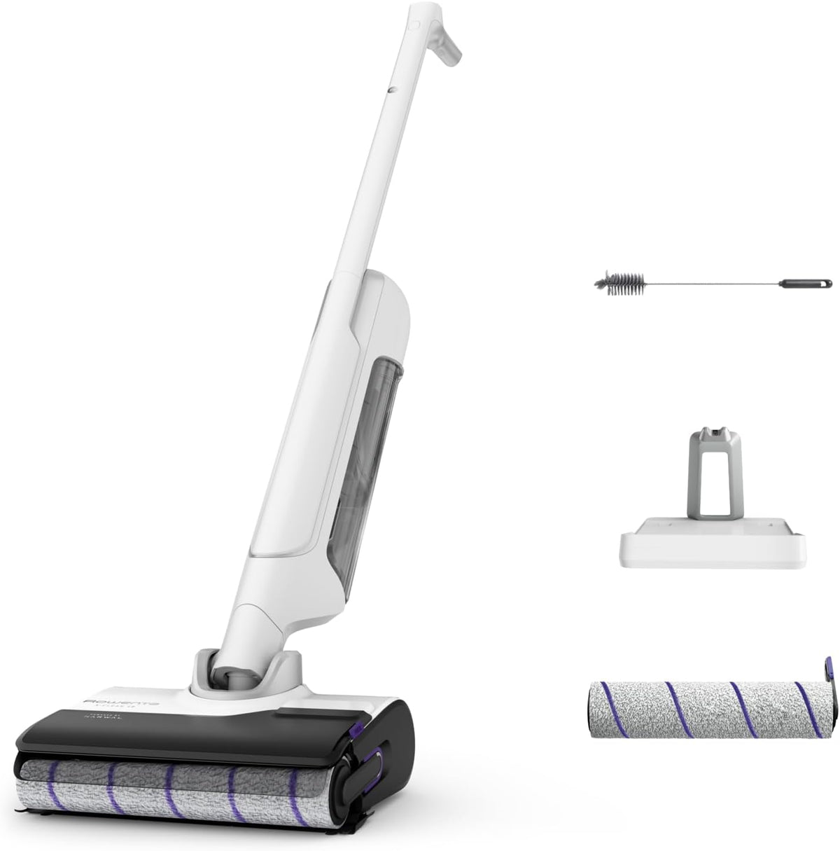 Rowenta Steelstofzuiger YY5785FE X, Clean 10 2-in-1 vloerreiniger, stofzuigen en dweilen, elektrische dweil, zelfreinigend, droogsysteem, dubbele rand