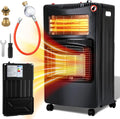 Eulenke Verwarming op gas Gasverwarming, 4200 W + 1260 W, voor gasflessen tot 15 kg, met 3 warmtestanden, voor binnenruimtes, met gasdrukregelaar