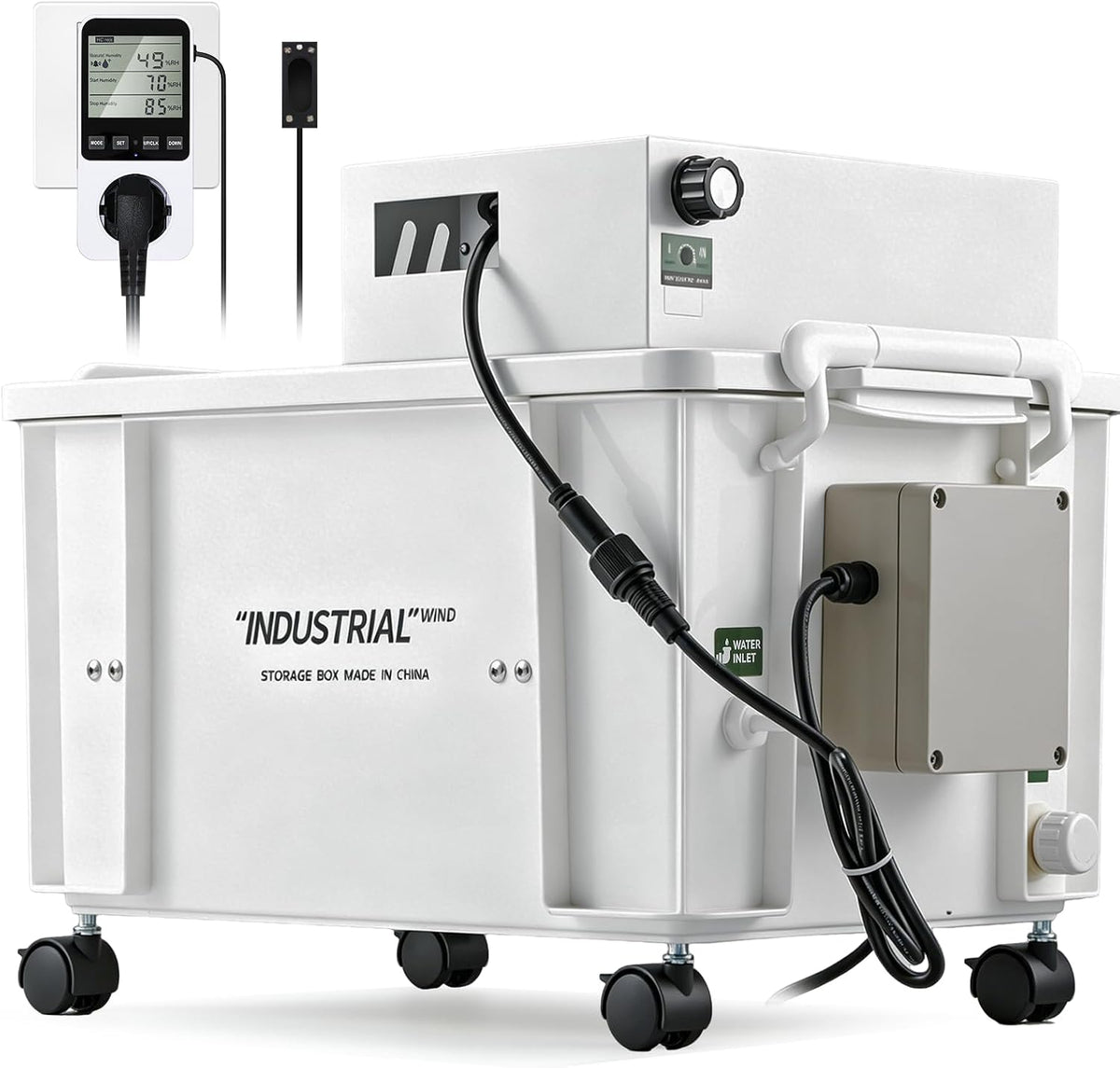 Mxmoonant Luchtbevochtiger 1000 ml/h DIY industriële kwaliteit, instelbaar volume, automatische watertoevoer, met vochtschakelaar, voor werkplaats