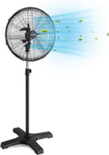 Avuxor Ventilator Staande, 50 cm, met 4 snelheden, voor buiten, oscillerende ventilator, met borstelloze DC-motor, waterdicht, industriële ventilator