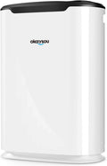 Okaysou Luchtreiniger Luchtreinigers, Duo 3 filters & H13 True HEPA, wit, voor thuis Grote kamer, Ultra, met wasbaar filter, voor slaapkamer