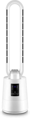 Ventilator Bladeless oscillerende, 8 uur timer, 12 snelheden, met afstandsbediening, stille staande ventilator, voor thuis, slaapkamer