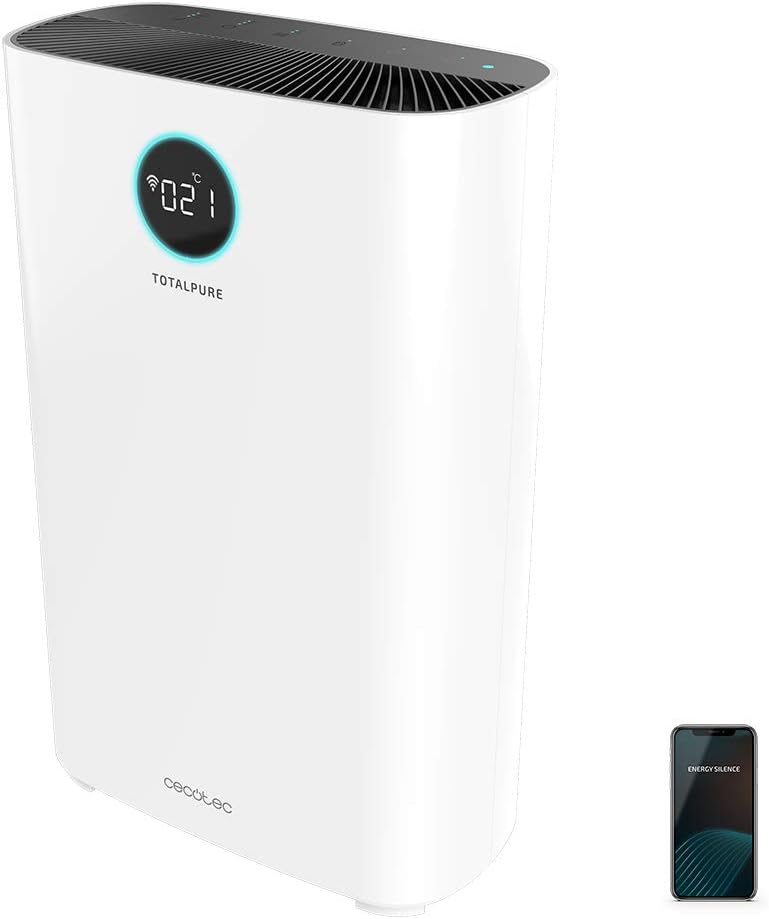 Cecotec Luchtreiniger TotalPure 5000 aangesloten 400 CADR, 130 m3 dekking, wifi-besturing, LED-display