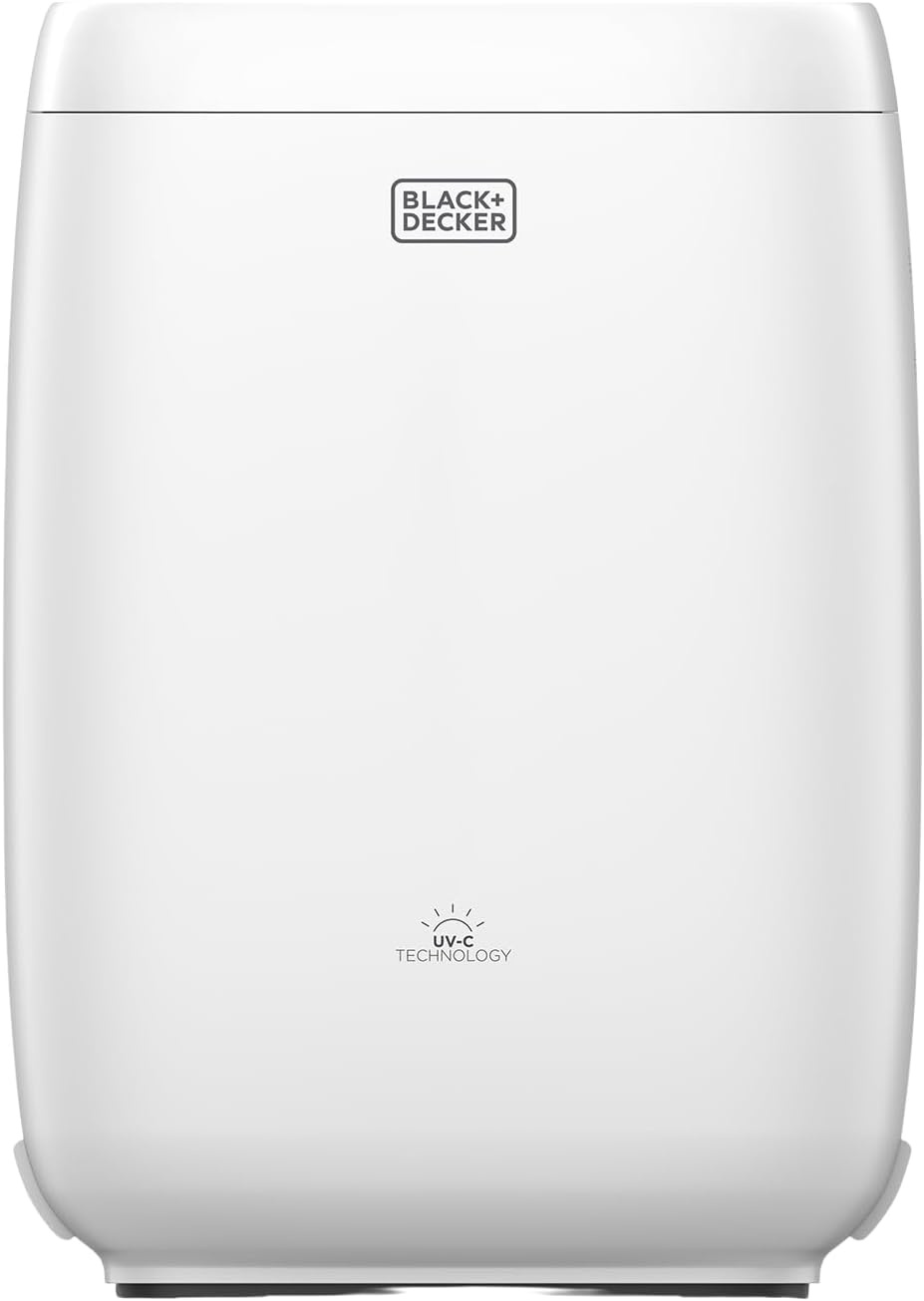 Black+Decker Luchtreiniger zwart+Decker BXAP350E, met filterwisselindicator tot 80 m2. 350 m3/h.