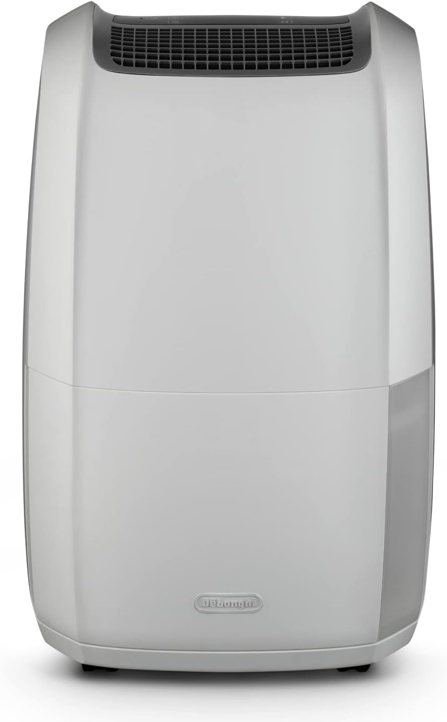 De'Longhi Luchtreiniger Trockeno AriaDry DDSX220 Luchtontvochtiger voert vocht, 20 l per dag, timer, wit, wasdroger, elektronische besturingen
