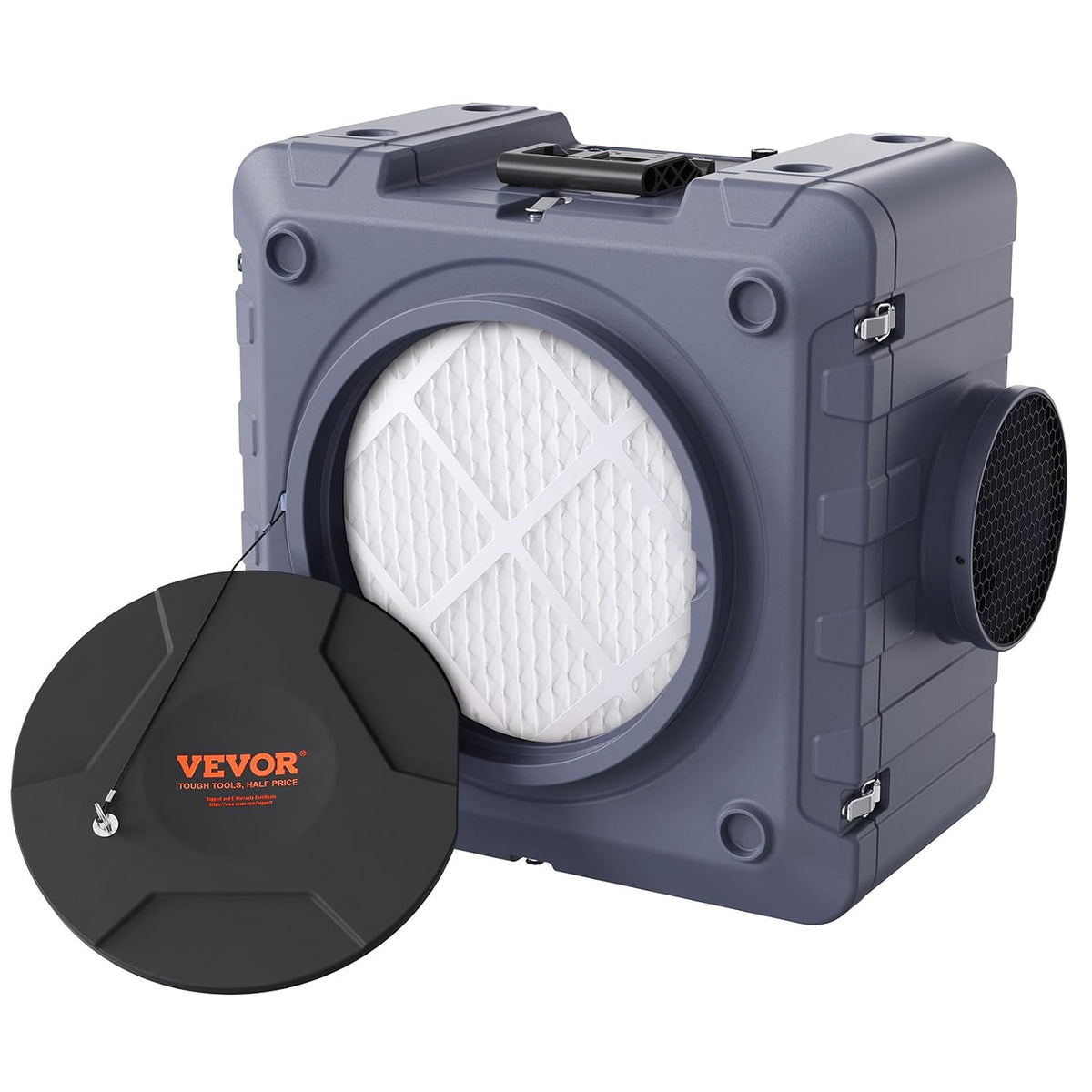 Luchtreiniger Vevor Luchtzuiveraar, H13 HEPA, met 3-traps filtratie, 550 CFM, met MERV10, stapelbare negatieve luchtmachine, luchtfilter, carbon