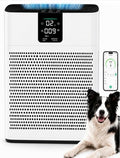 Luchtreiniger, met 2 extra filters(Off wit), HEPA, voor thuis, slaapkamer, kantoor