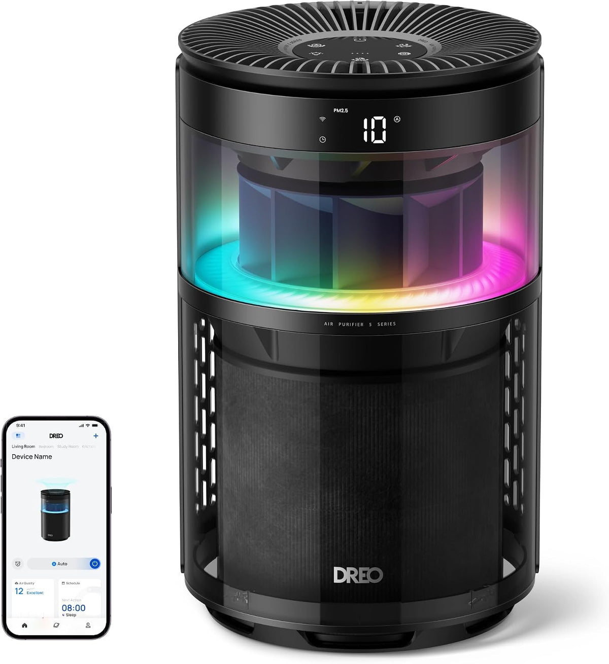 Luchtreiniger DREO Smart 530S, CADR 221 m3/h, voor slaapkamer