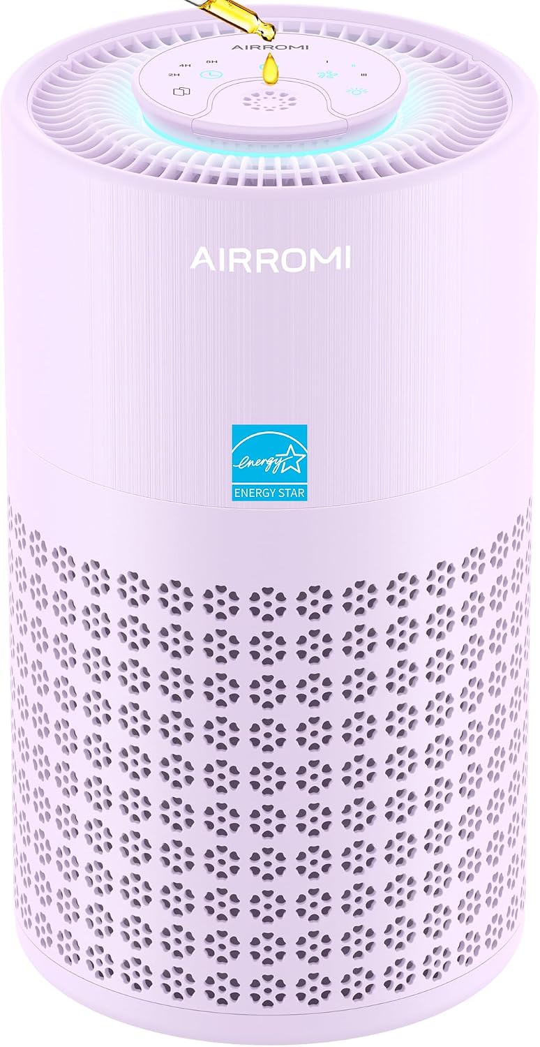 Airromi Luchtreiniger, met echte HEPA H13 3-in-1 filters, dekt tot 200 m2, voor slaapkamer, luchtreinigers, voor huisdieren, kattenurpigeur