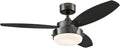 Westinghouse Ventilator Lighting Alloy Plafondventilator, Zwart, met Lamp