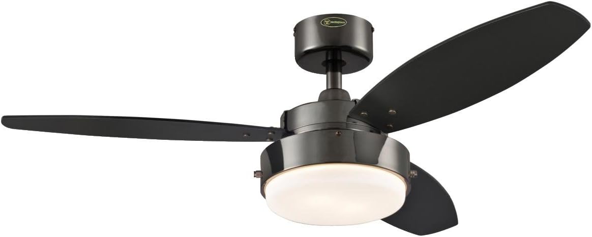 Westinghouse Ventilator Lighting Alloy Plafondventilator, Zwart, met Lamp