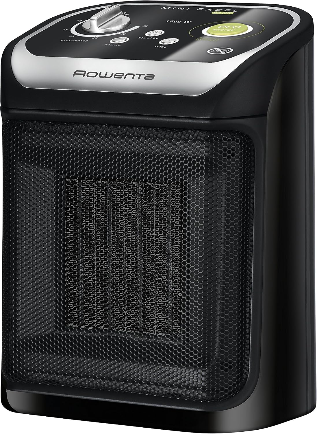 Elektrische kachel Rowenta Mini Excel Eco SO9265 Ventilatorkachel, 1000 W - 1800 W, 49 dBA, met regelbaar vermogen, thermostaat, eco-functie