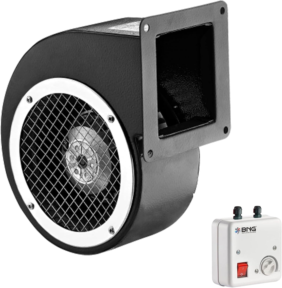 BVN Ventilation Systems & Electrical Motors Ventilator Turbo BDRS Radiale, met regelaar (140-60), AC-ventilator, industriële smeedventilator