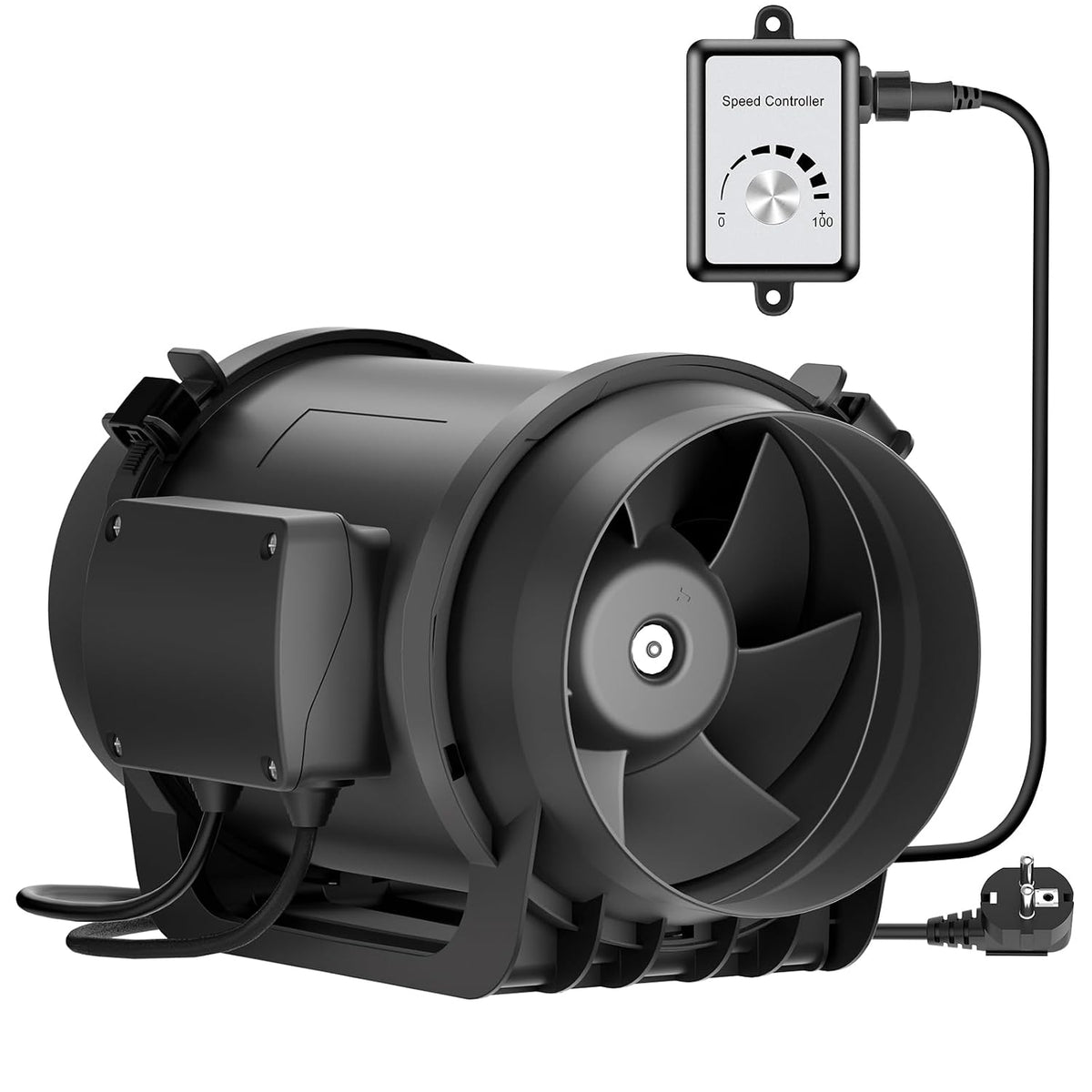 Ventilator HG Power Buisventilator 150mm Inline EC-motoren Kanaalventilator, Stekker Buisventilator, voor Keuken, Badkamer, Garage