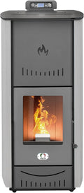 Elektrische kachel Stufe A Pellet Italia New York 20 kW WiFi pelletkachel hydro-geproduceerd warmte, autonomie 22 uur, efficiëntie 90%