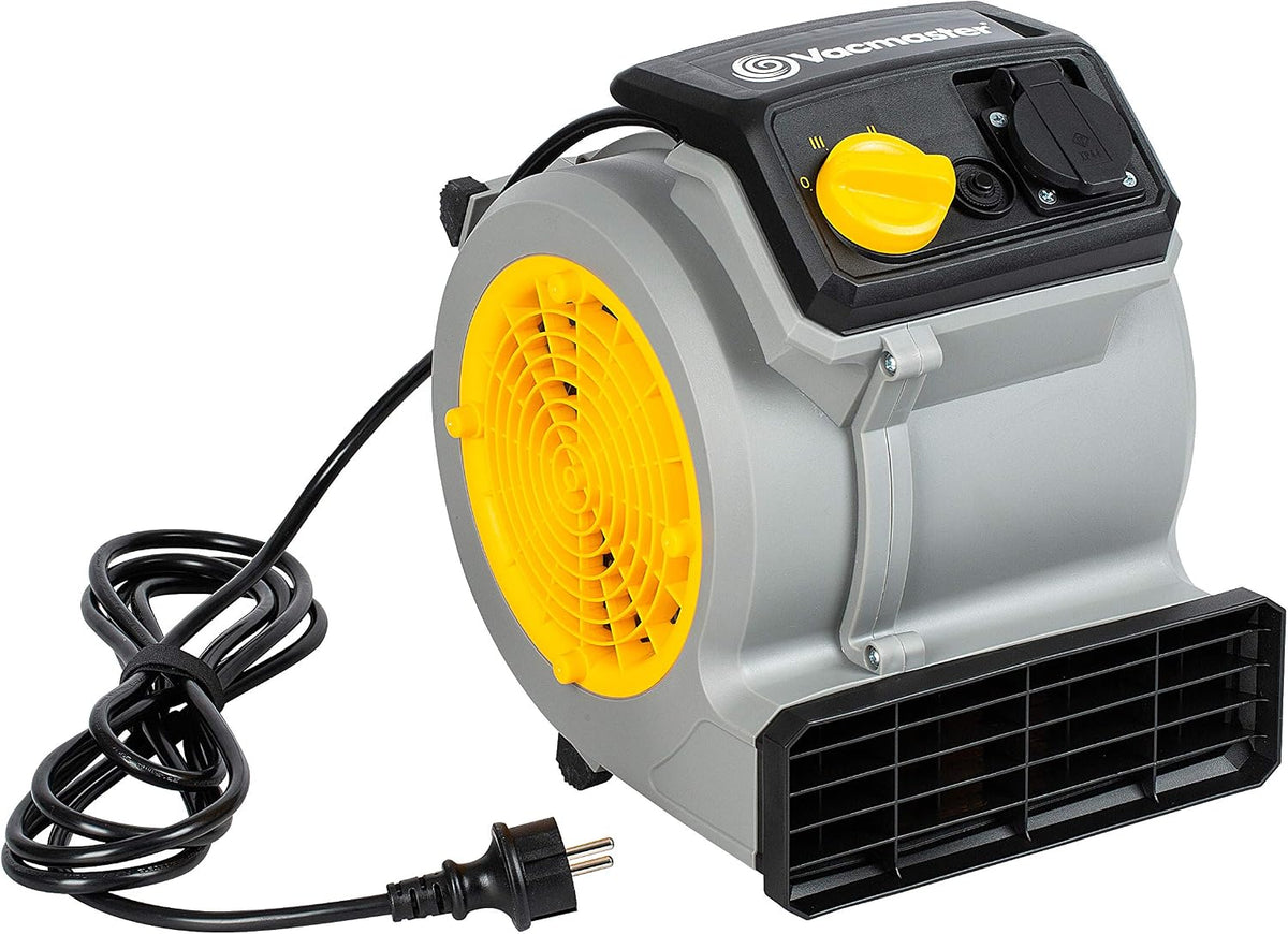 Vacmaster Ventilator AM1202 Air Mover 124 watt, met 3 snelheden tafelventilatoren tapijtdroger ventilator stil, voor koeling, ventilatie, drogen