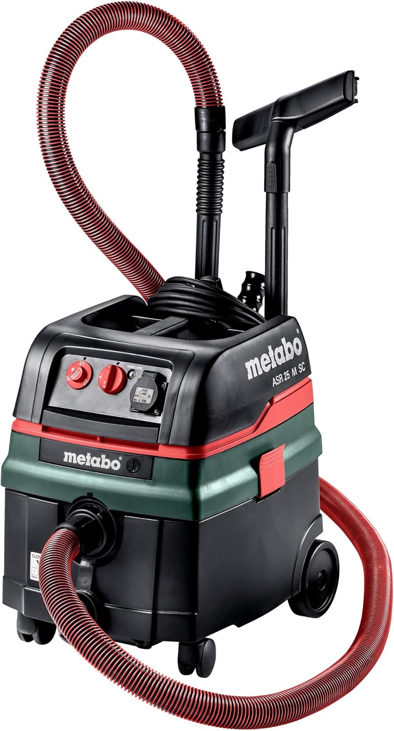 metabo Nat- en droogzuiger Werken GmbH Allessstofzuiger, ASR 25 M SC (602070000), met elektromagnetische afgifte karton