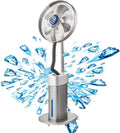 Cxlly Ventilator Outdoor Vernevelingsventilator, Oscillerende Hoge Snelheid Buiten Voetstuk Vernevelingsventilator, Terrasventilatoren, Voor Buiten